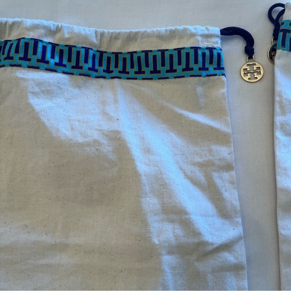 TORY Burch Dust Bags Storage Drawstring Cloth Travel Lot Of 2. Approx 15x11.5” - Picture 14 of 15